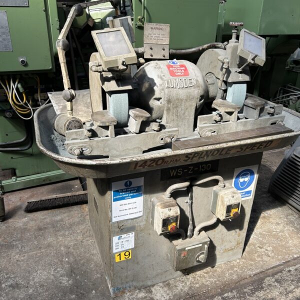 F4013 LUMSDEN HEAVY DUTY DOUBLE ENDED PEDESTAL GRINDER